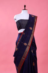 Handwoven Chanderi Silk Saree - Chinaya Banaras
