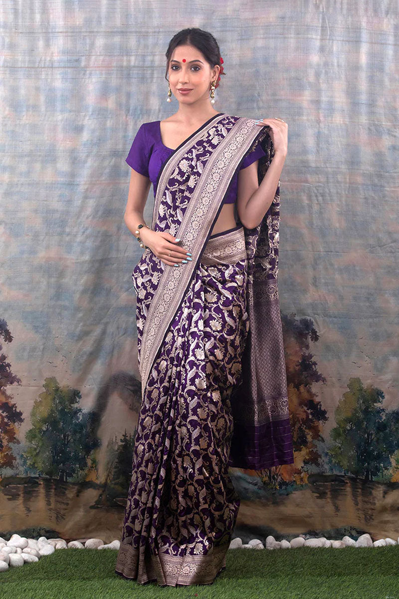 Women wearing Banarasi Silk Saree at Chinaya Banaars