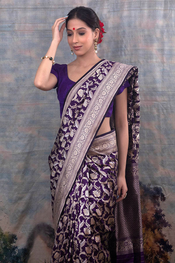 Women wearing Banarasi Silk Saree at Chinaya Banaars