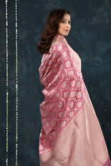 Mauve Handwoven Banarasi Katan Silk Saree
