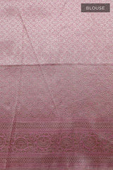 Rose Pink Handwoven Banarasi Katan Silk Saree - Chinaya Banaras