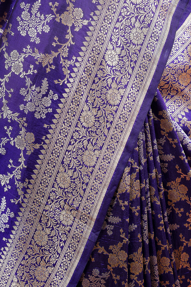 Sonarupa Floral Jaal Woven Banarasi Katan Silk Saree