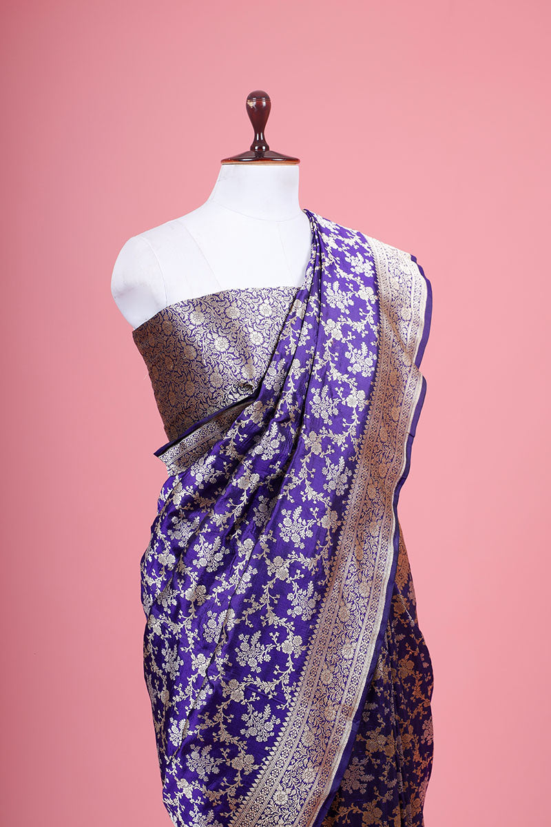 Sonarupa Floral Jaal Handloom Katan Silk Banarasi Saree