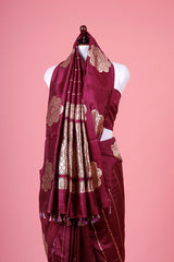 Ethnic Striped Woven Banarasi Silk Saree