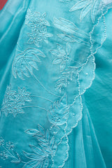 Embellished Organza Silk Saree