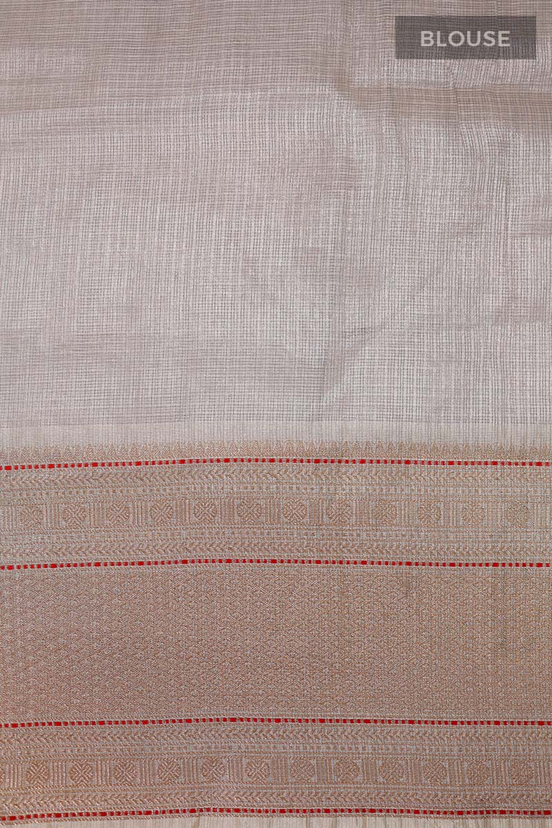 Grey Glam Banarasi Kota Tissue Saree