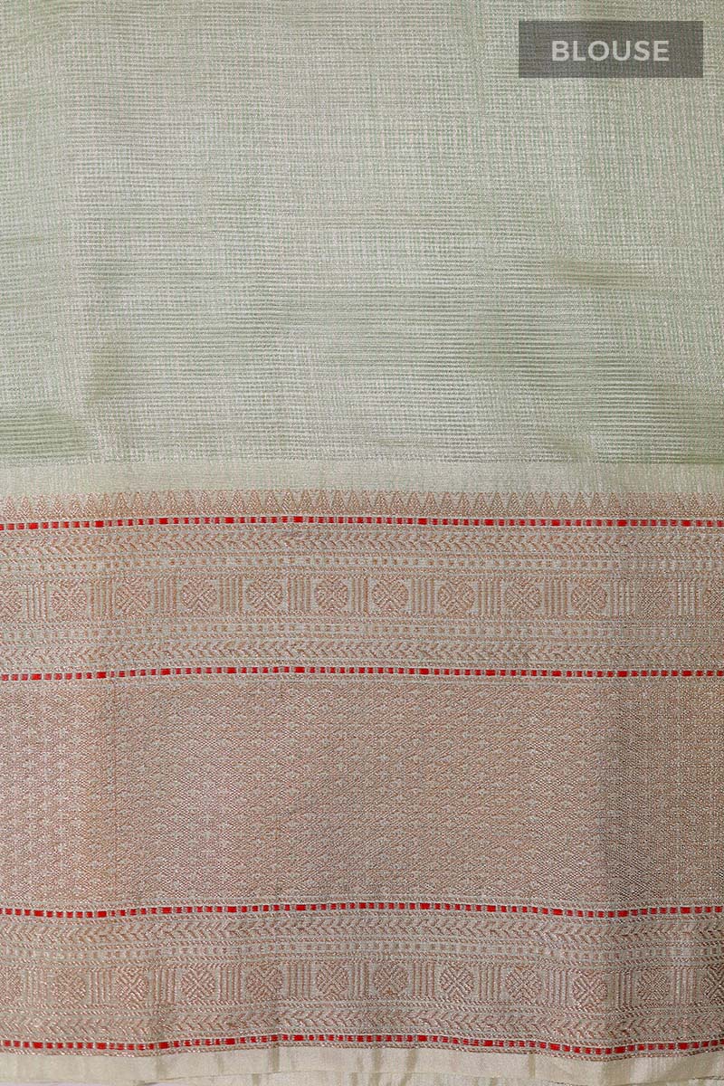 Green Glam Banarasi Kota Tissue Saree