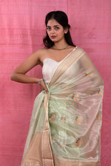 Green Glam Banarasi Kota Tissue Saree