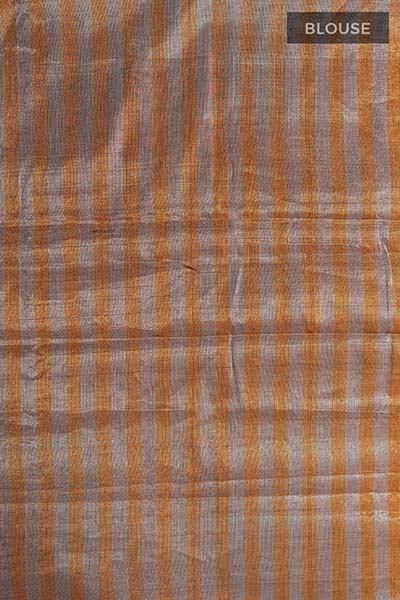 Gold Striped Woven Tissue Silk Saree