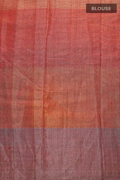 Molten Red Woven Tissue Silk Saree
