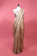 Buy Off White Tissue Silk Saree Online