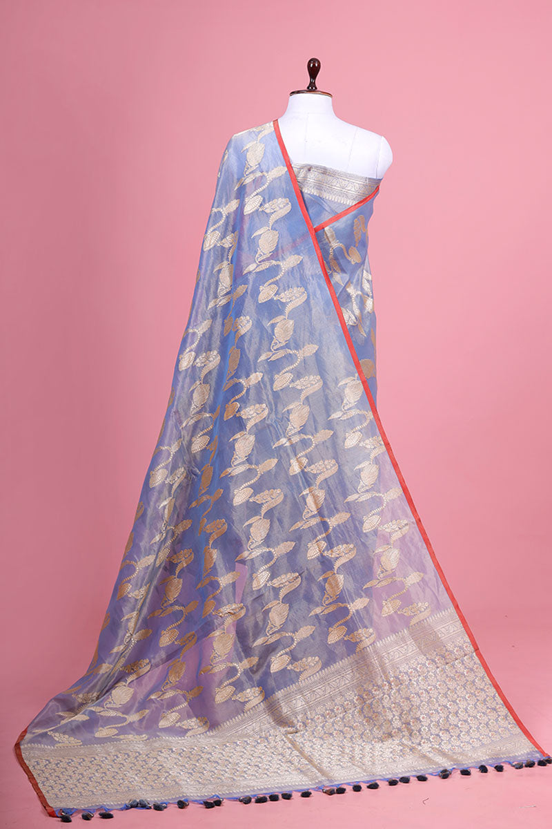 Ethnic Kadhwa Woven Tissue Silk Saree