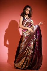 Purple Paithani Woven Casual Silk Saree - Chinaya Banaras