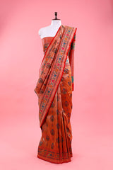 True Red Paithani Woven Casual Silk Saree