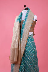 Light Blue Ethnic Woven Casual Silk Saree - Chinaya Banaras