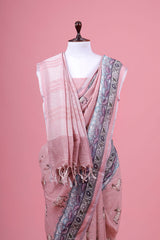 Pichwai Printed Linen Saree