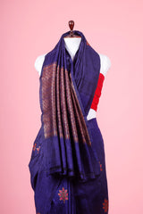 Ethnic Handwoven Raw Silk Saree - Chinaya Banaras