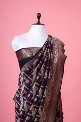 Handwoven Tussar Khaddi Silk Saree - Chinaya Banaras