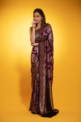 Ethnic Handwoven Tussar Khaddi Silk Saree - Chinaya Banaras