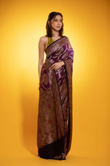 Ethnic Handwoven Tussar Khaddi Silk Saree - Chinaya Banaras