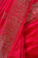 Woven Raw Silk Saree - Chinaya Banaras