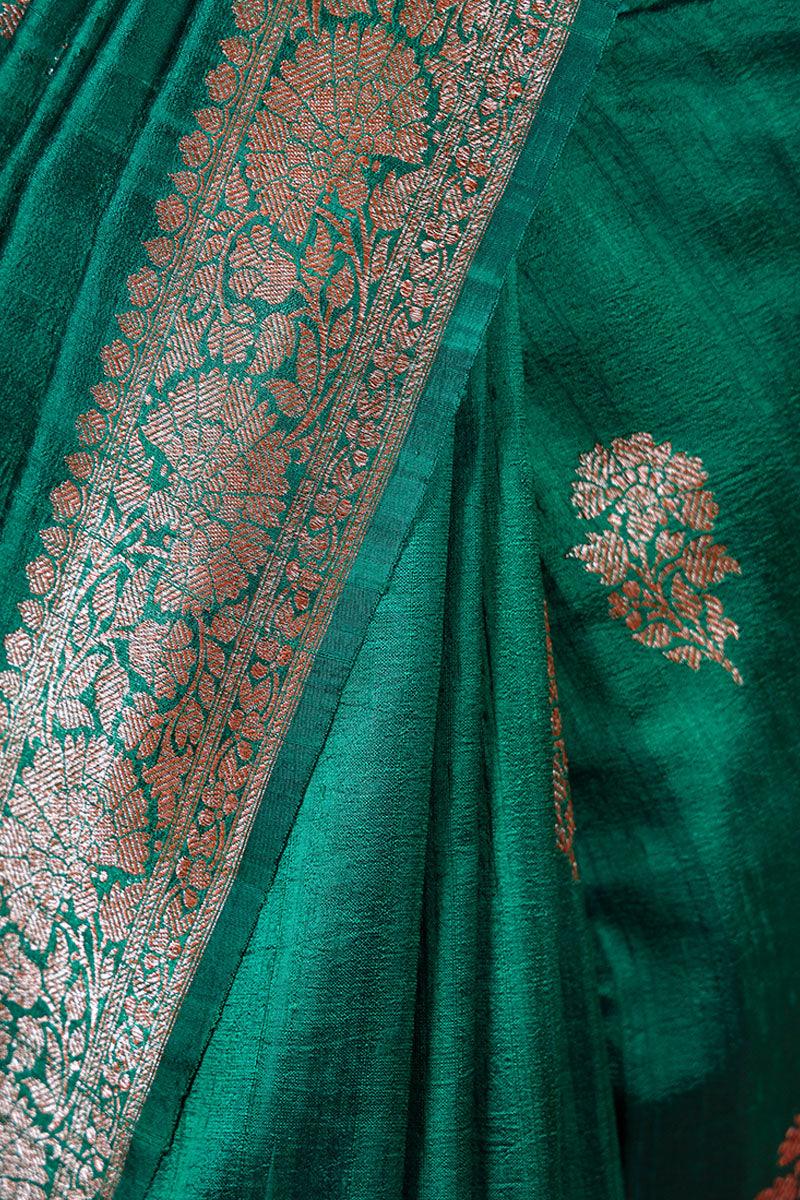 Woven Raw Silk Saree - Chinaya Banaras