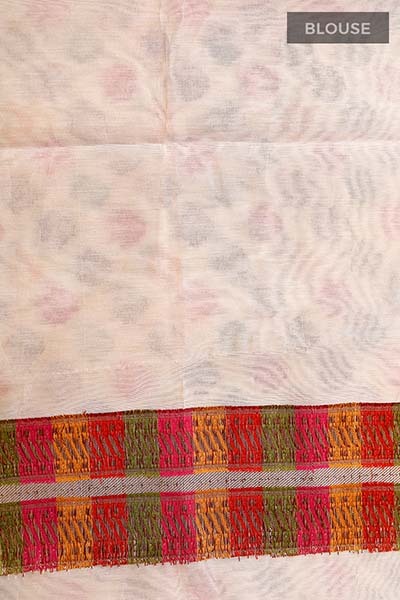 Beige Woven Banarasi Cotton Saree - Chinaya Banaras