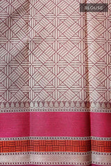 Violet Geometrical Woven Banarasi Cotton Saree - Chinaya Banaras