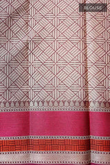 Violet Geometrical Woven  Banarasi Cotton Saree