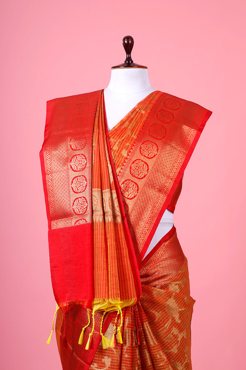 Woven Cotton Banarasi Saree