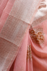 Floral  Ethnic Woven Banarasi Cotton Saree