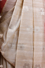 Floral Woven Banarasi Cotton Saree