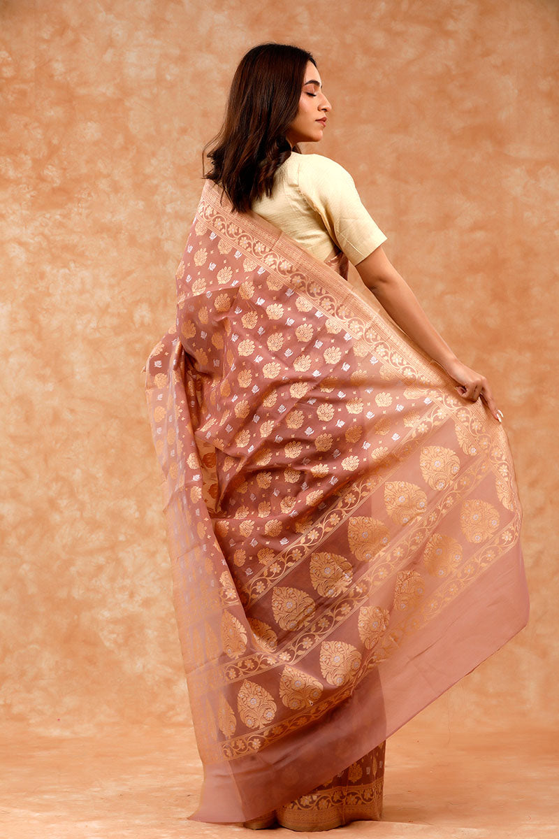 Resham Ethnic Woven Banarasi Cotton Saree