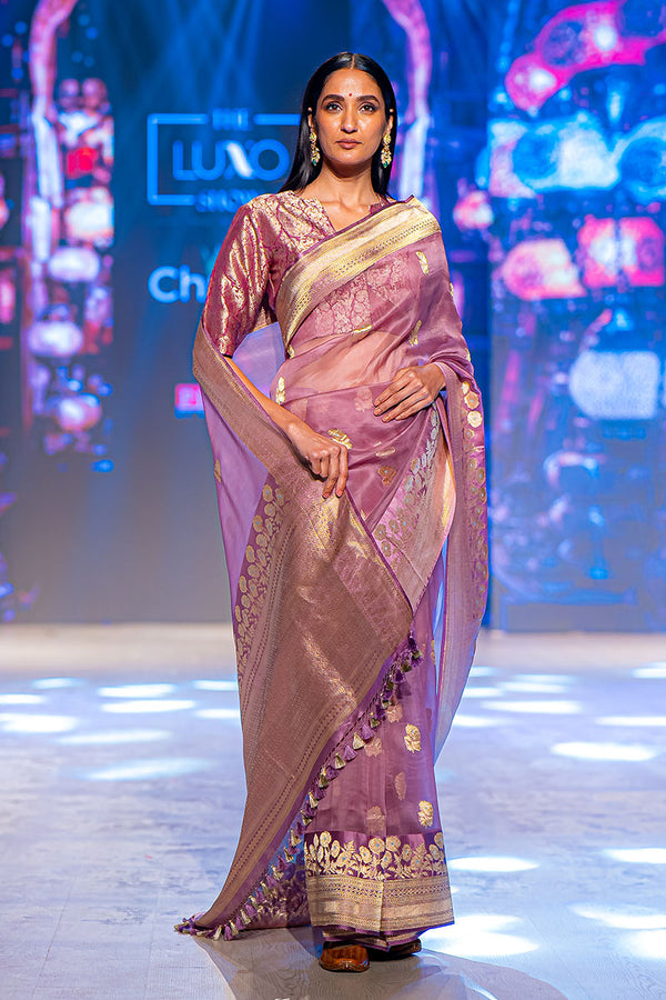 We have a large collection of print organza silk fabric that can be used  for saree