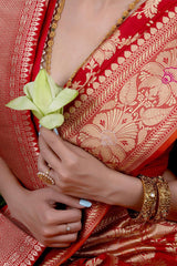 Women wearing Banarasi Silk Saree at Chinaya Banaars