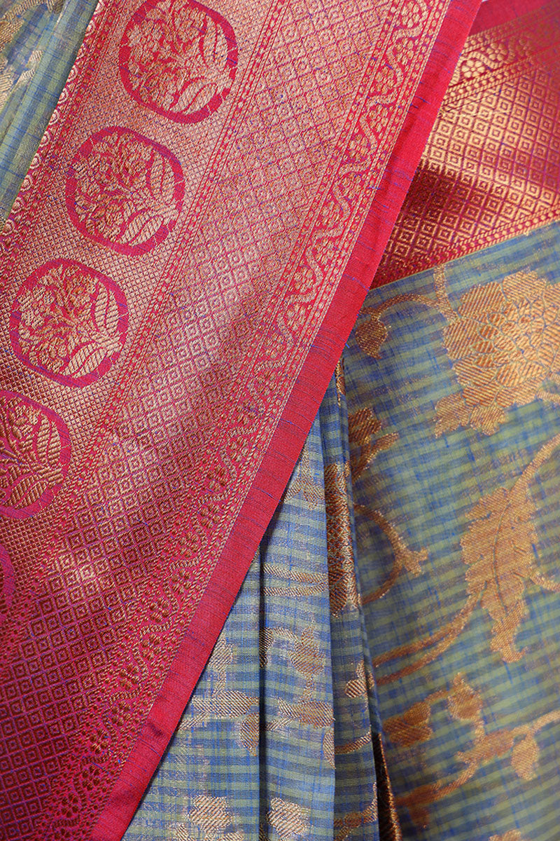 Woven Cotton Banarasi Saree