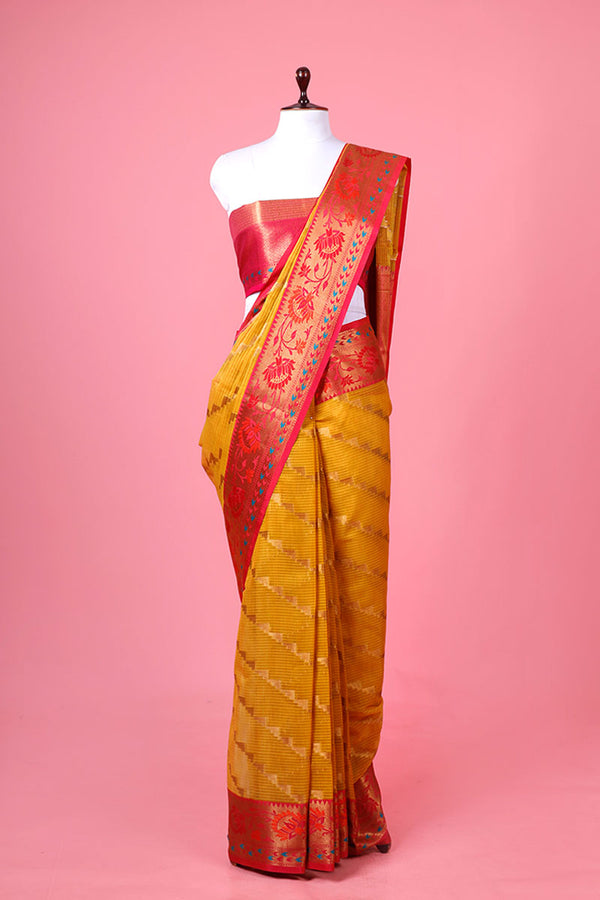 Geometrical Paithani Woven Banarasi Cotton Saree
