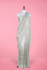 Green Embellished Tissue Silk Saree By Chinaya Banaras