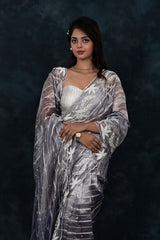 Embellished Tissue Silk Saree - Chinaya Banaras