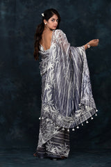 Embellished Tissue Silk Saree - Chinaya Banaras