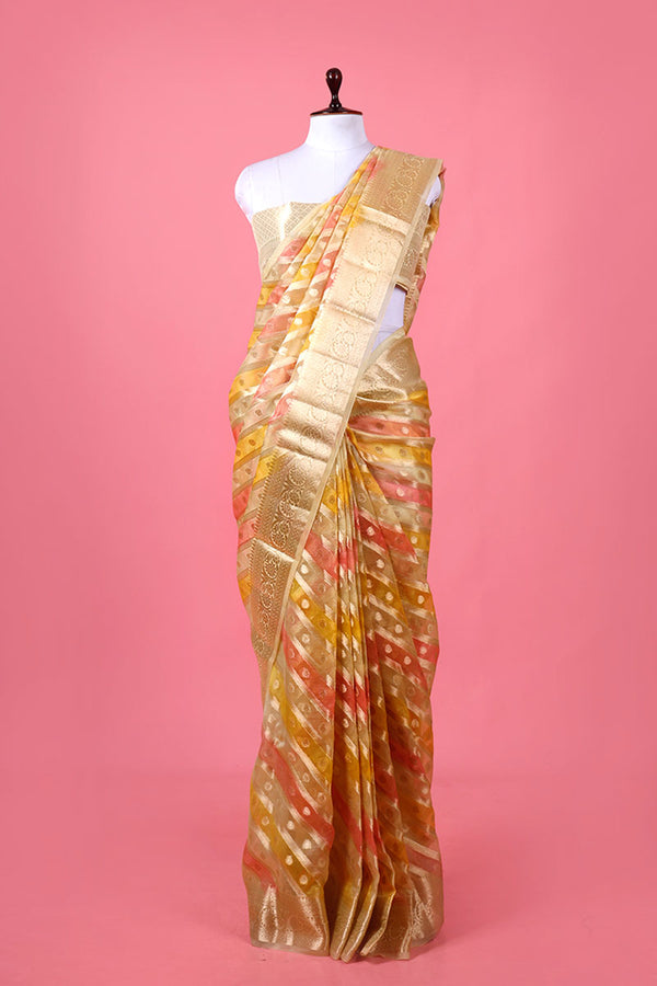 Rangkat Banarasi Organza Silk Saree - Chinaya Banaras