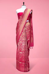 Jaal Woven Casual Silk Saree - Chinaya Banaras