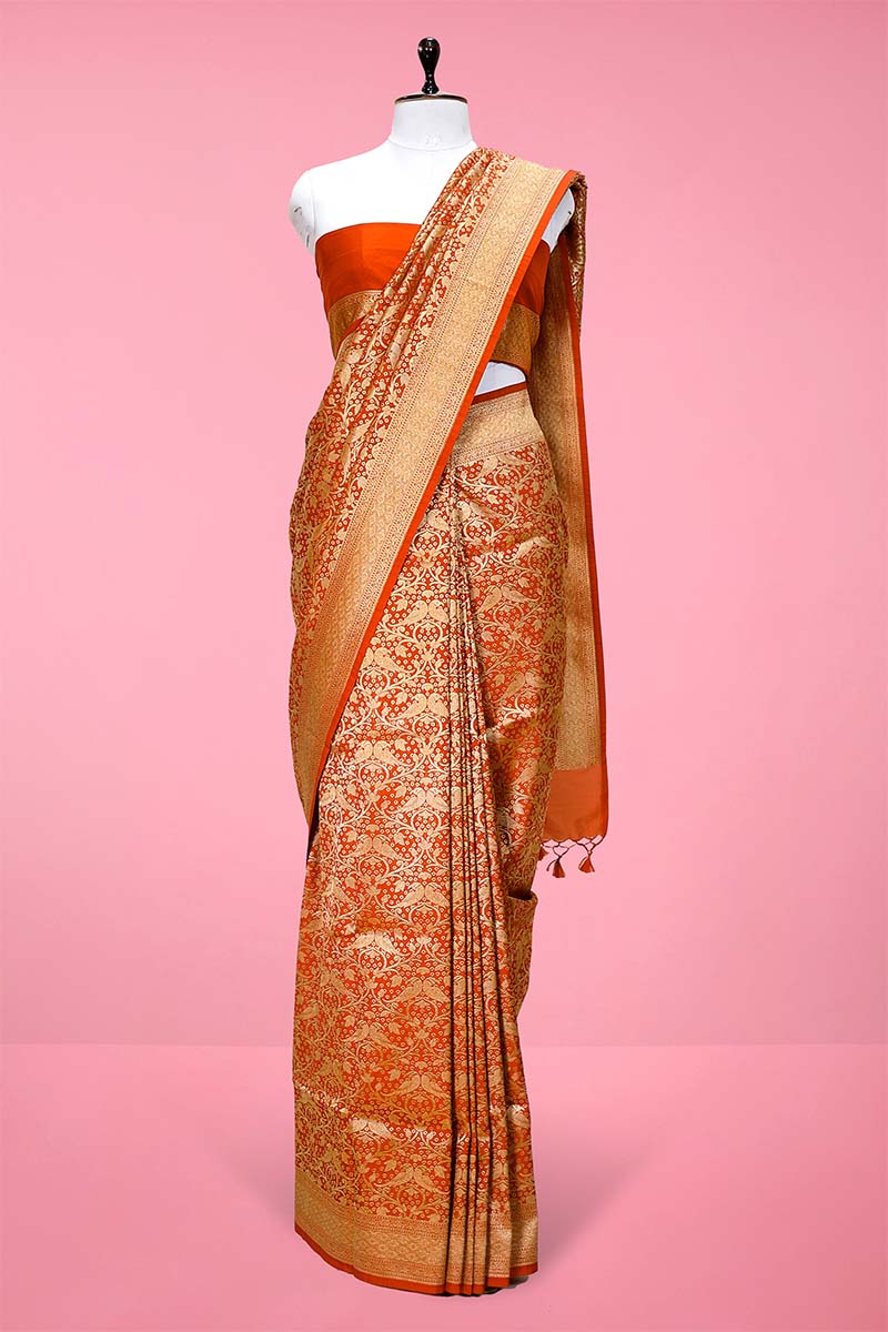 Jaal Woven Casual Silk Saree - Chinaya Banaras