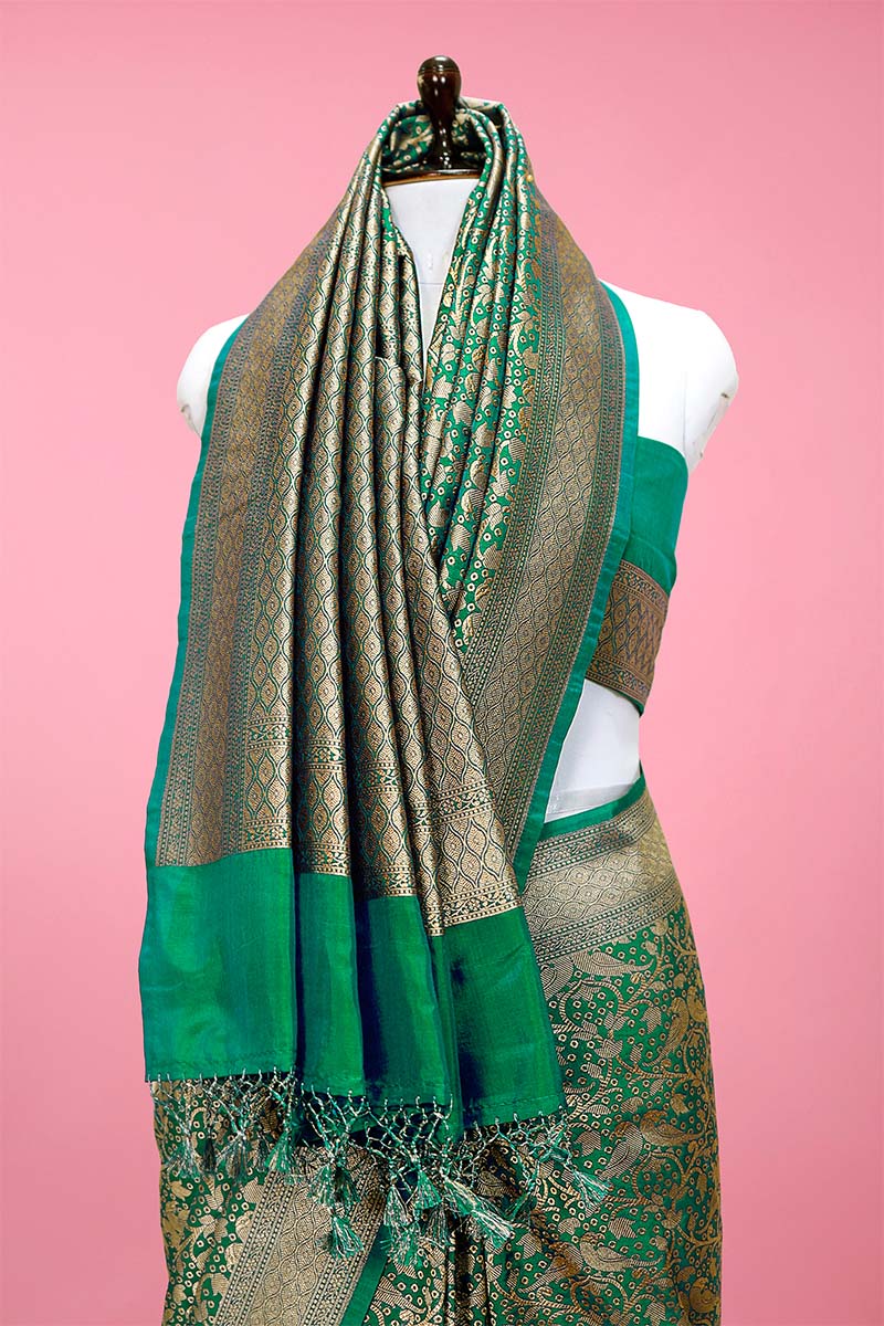 Jaal Woven Casual Silk Saree - Chinaya Banaras