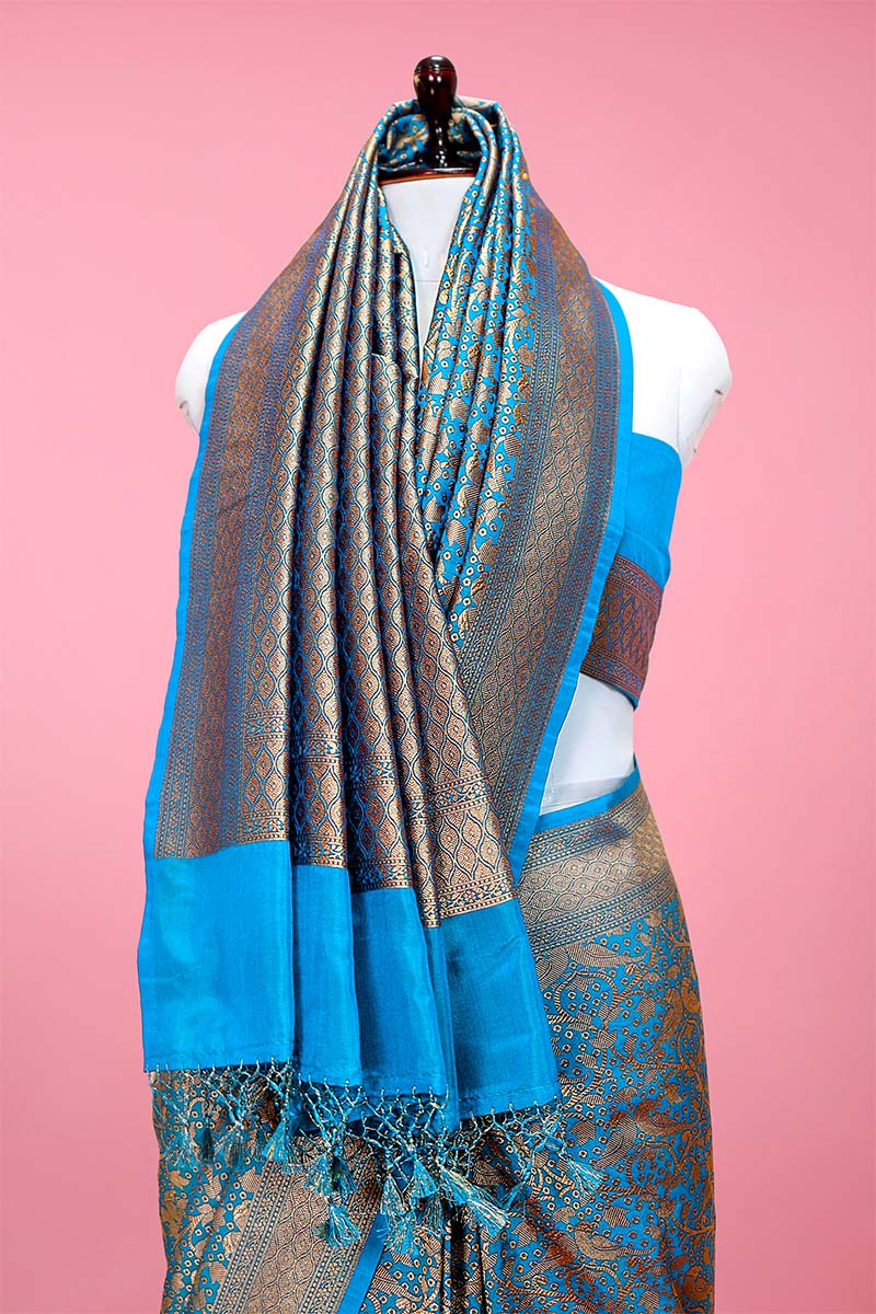 Jaal Woven Casual Silk Saree - Chinaya Banaras