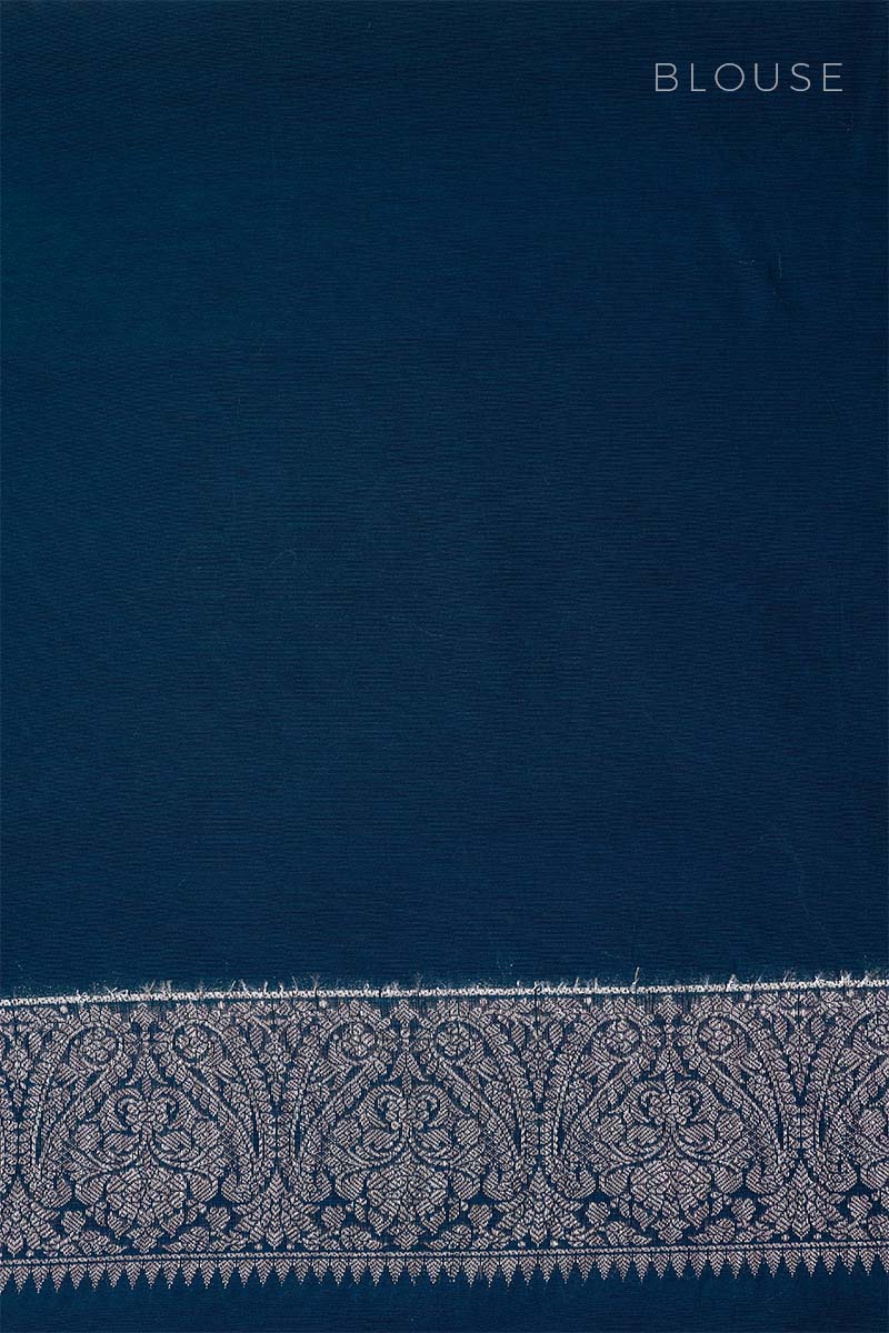 Emerald Green Woven Chanderi Silk Saree