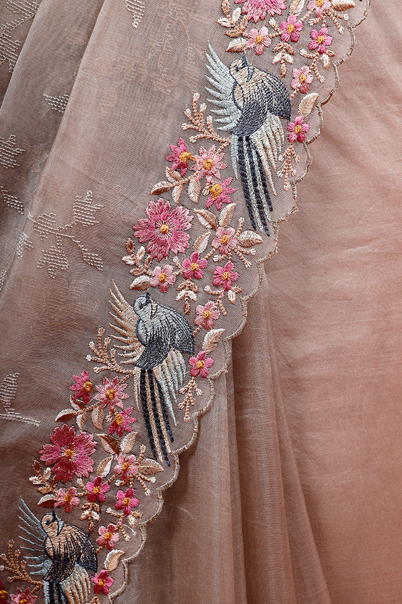 Alkananda Bodapaty In Embellished Organza Silk Saree