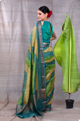 Persian Green Rangkat Chanderi Silk Saree - Chinaya Banaras