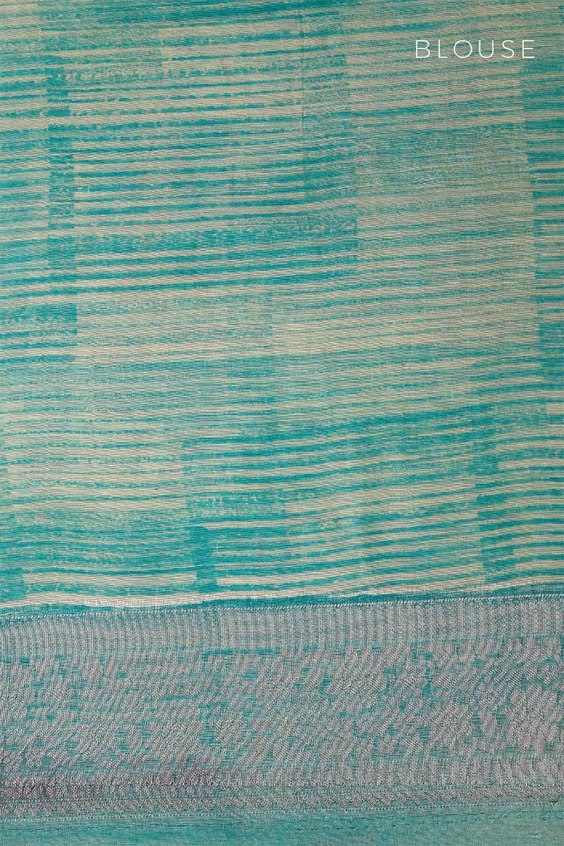 Emerald Symphony Green Rangkat Woven Chanderi Silk Saree