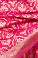 Regal Pink Ethnic Handwoven Banarasi Silk Saree - Chinaya Banaras